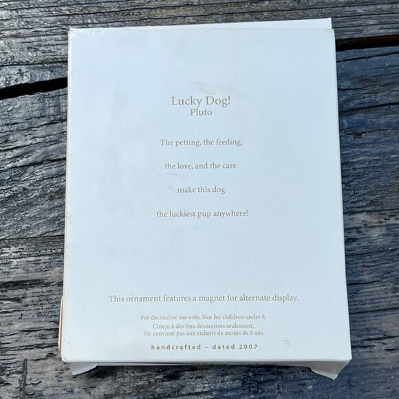 Hallmark Keepsake Lucky Dog Pluto Disney Christmas Photo Holder Ornament 2007 - Picture 10 of 10